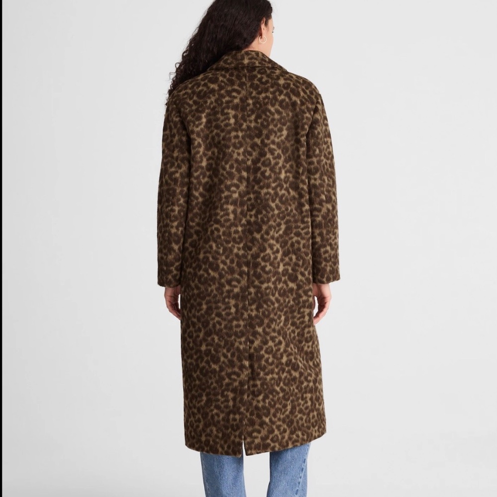 Madewell Single Breasted Topcoat In Leopard Print - Picture 4 of 9